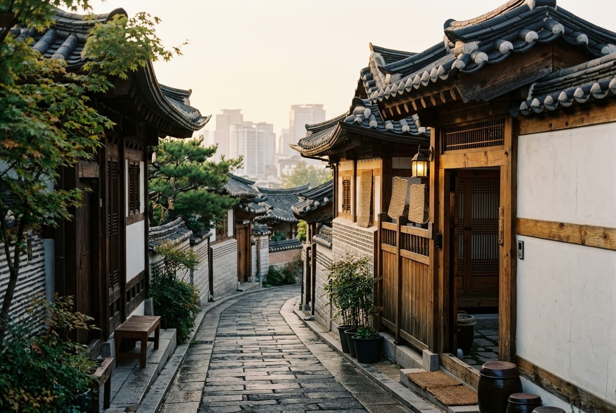 Satul hanok Bukchon din Seul